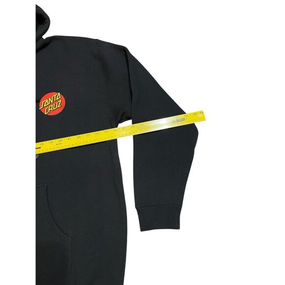 Santa Cruz Men Black Up Hoodie Big Logo Graphic Full Zip Size XL - Picture 3 of 7